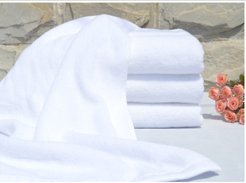China wholesale hotel white cotton towel bath towel can be customized logo