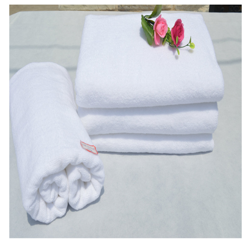 China wholesale hotel white cotton towel bath towel can be customized logo