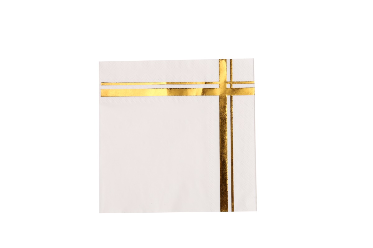 100% wood pulp paper napkin , Black Logo +Pink foil, 1/4 folded  foil              Packed in clear PP bag.100pcs1pack,72packs 1caton